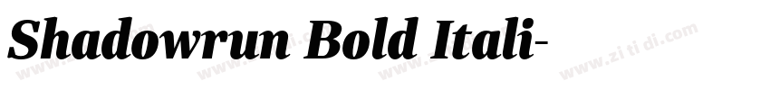 Shadowrun Bold Itali字体转换 Shadowrun Bold Itali字体转换